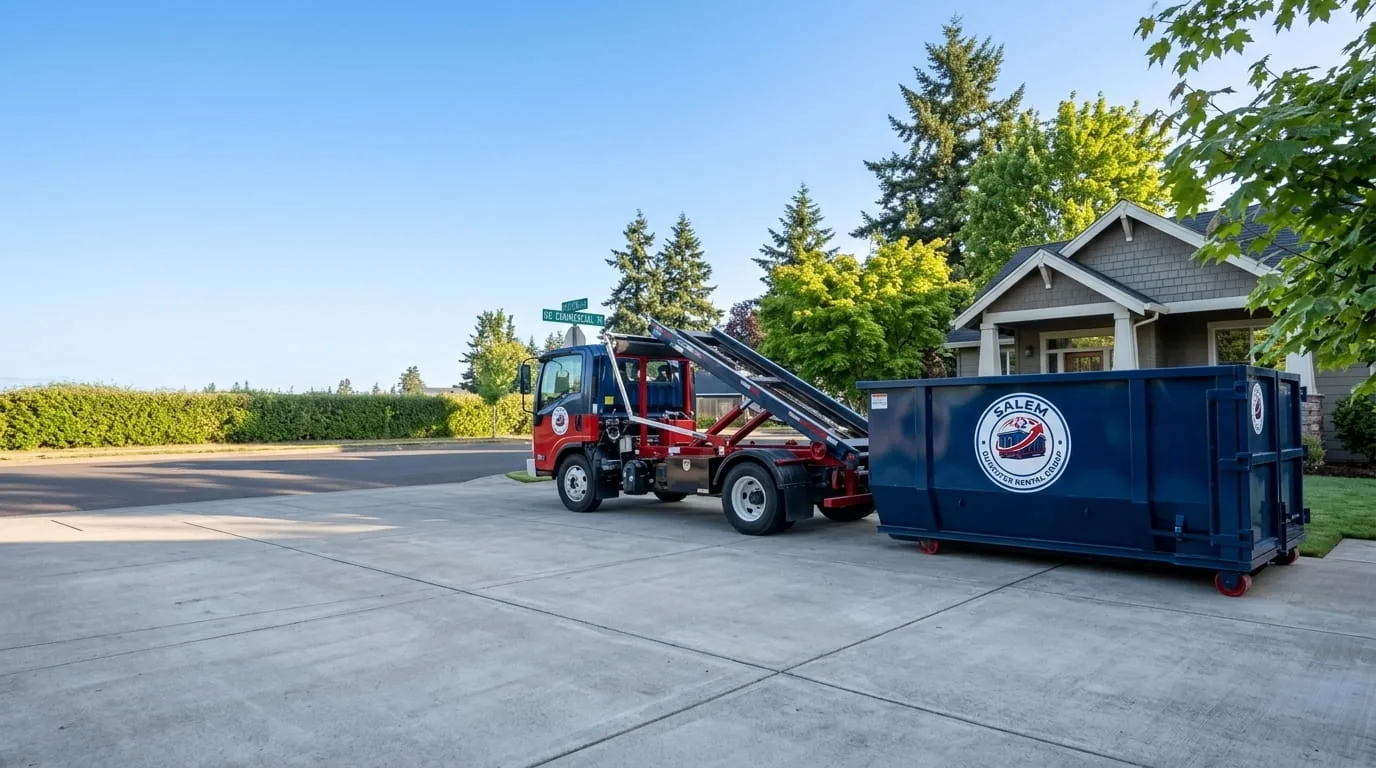 Dumpster rental in Salem OR Roll-off dumpster rental serving Salem, OR